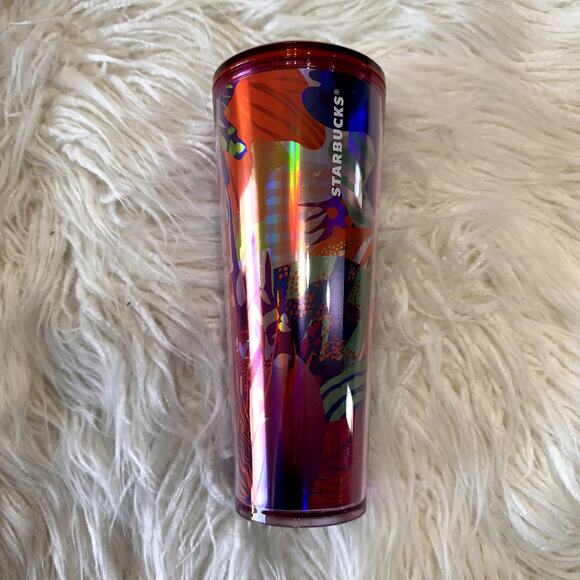 Starbucks Cold Cup Tumbler No Straw 2024 Collection Butterflies Multicolor NEW - Picture 1 of 4